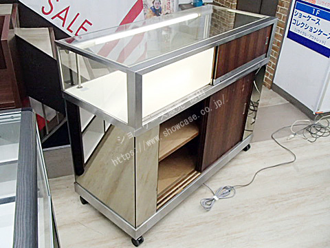 レア‼️ 輪切り　テーブル　アンティーク　中古品 リサイクル・アウトレット・中古/木製カウンターケース 宝飾